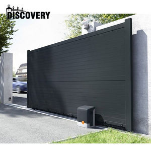 Portes d'allée en aluminium à faire soi-même porte principale résistante aux intempéries avec ouvre-porte coulissante en métal enduit de poudre - Product Image 3