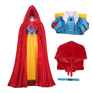 Costume da Regina Cattiva per Cosplay, Abito Lungo Bianco e Nero da Madrefiglia, con Corona e Collana, Outfit per Halloween, Travestimento per Spettacoli - Product Image 4