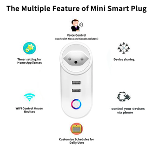 UK/US/EU Wifi Multi Plug Usb Wall Phone Table Socket Home Universal Smart Tuya Electrical Power Plugs and Socket avec Usb Port - Product Image 5