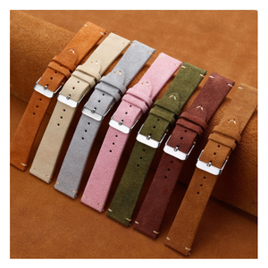 حزام ساعة من جلد الغزال YY - 14 مم 16 مم 18 مم 20 مم 22 مم حزام ساعة من الجلد الغزال للرجال أو النساء - Product Image 1
