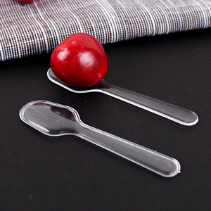 Disposable Transparent Plastic <b>Mini</b> Tasting Spoons For Yogurt Ice Cream Pudding Catering Use 100 <b>Pcs</b> - Product Image 4