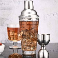 Juego de Jigger de Acero Inoxidable de Doble Extremo con Vaso Medidor de Recetas y Taza Medidora de Onzas para Coctelería, Bar en Casa