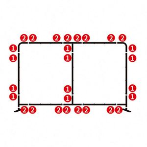 Easy Assembly Trade Show <b>Backdrop</b> <b>Stand</b> Paper Material 8ft*8ft Retro Portable Promotional Party Supplies Direct Manufacturer - Product Image 2