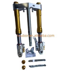 อะไหล่ช่วงล่างมอเตอร์ไซค์ MIO AEROX CNC แบบปรับได้ โช้คอัพหน้าอะลูมิเนียม แกนบัง<span class=keywords><strong>ค</strong></span>ับเลี้ยวสำหรับ YAMAHA - Product Image 2