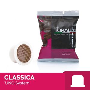 Juego de Cápsulas de Café Compatibles con el Sistema Uno de 100 Unidades de la Marca Toraldo Classica, de Aluminio y Plástico con Tapas de Cerámica, 0.13/Cápsula - Product Image 1