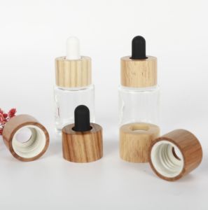 IBELONG Tapas de Plástico Estilo Bambú de 18 mm con Rosca para Botellas, Frascos y Viales de Vidrio, 100 Unidades MOQ, Cierres para Envases - Product Image 1