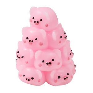 Jouets anti-stress super mignons en forme de cochon de dessin animé bicolore, jouets Mochi TPR Taba Squishy à remontée lente, jouets souples pour enfants - Product Image 1