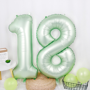 Globos de aluminio digitales verde oliva de 32/40 pulgadas, números 0 1 2 3 4 5 6 7 8 <span class=keywords><strong>9</strong></span>, decoraciones para fiestas de cumpleaños de niños y adultos, bodas, baby shower - Product Image 5
