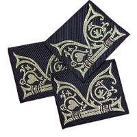 Étiquettes de marque personnalisées en satin damassé brodé, prix d'usine, logo personnalisé, étiquette personnalisée, polyester imprimé numériquement