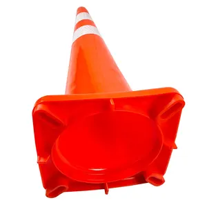 36 Inches Durable PVC Traffic Safety Cones With Reflective Collars For For Parking Lot Road Safety Sports And Driving Training