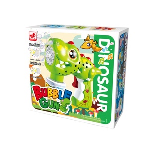 Pistolet à bulles dinosaure de dessin animé, automatique, avec lumières et <span class=keywords><strong>musique</strong></span>, cadeaux de fête d'été, vente en gros, plastique ABS, pour les enfants de 8 à 13 ans, Concord - Product Image 4