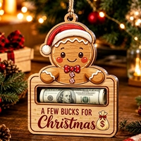 Porte-argent en bois MM pour Noël, porte-cartes cadeaux, idéal pour les fêtes, cadeaux de Noël, vente en gros d'usine