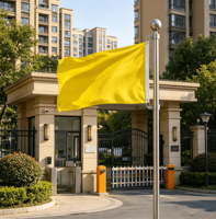 Drapeau jaune uni, bannière en polyester jaune uni pour la décoration extérieure et intérieure, les événements, les sports