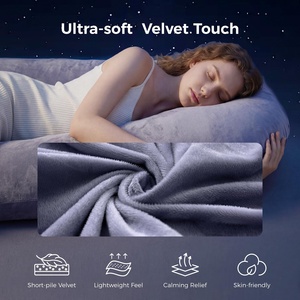 Oreiller de maternité en forme de G en mousse à mémoire de forme déchiquetée à soutien adaptatif pour un confort corporel complet et un soulagement de la pression pendant la grossesse - Product Image 5