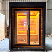 Fournisseur chinois fiable de sauna vapeur de luxe pour usage domestique avec porte en verre transparent pour usage privé