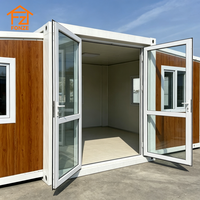 Villa préfabriquée de luxe extensible à double aile de 20 pieds ou 40 pieds avec salle de bain complète pour le camping