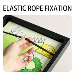 बच्चों की कलाकृति तस्वीर फ्रेम के साथ काले लकड़ी में बदल सकता है जिसमें शेटर प्रतिरोधी ग्लास बच्चे कला फ्रेम बदलने योग्य ए 4 फोटो फ्रेम - Product Image 4