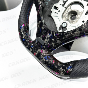 Volantes LED de fibra de carbono forjada en azul y morado para <span class=keywords><strong>BMW</strong></span> E92 E93 E82 E88 E89 320i 325i 330i 335i 328i Serie 3 sin levas de cambio - Product Image 3