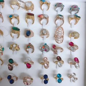 Bagues à breloques tendance 2024 pour femmes en acier inoxydable 316L, accessoires cadeaux en promotion, bijoux en cristal - Product Image 1