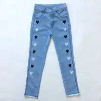 High Waist Baggy Jeans for Kids, Blue Denim Pants, Baby