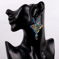 2025 boucles d'oreilles Laser nouveau UV imprimé papillon bijoux papillon personnalité coupe personnalisée acrylique pour les femmes mignon Animal boucles d'oreilles FS