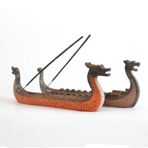 Nouveauté <span class=keywords><strong>2022</strong></span> : Artisanat en résine Dragon Boat pour encens, idéal pour salon et bureau - Product Image 4