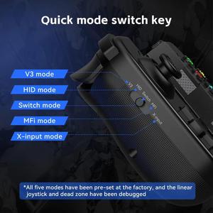 D3S Telescópico BT Gamepad Controlador de juegos móviles para <span class=keywords><strong>Android</strong></span>/iOS/<span class=keywords><strong>PC</strong></span>/Switch Hall Effect Trigger Joystick con Turbo/Vibración - Product Image 5