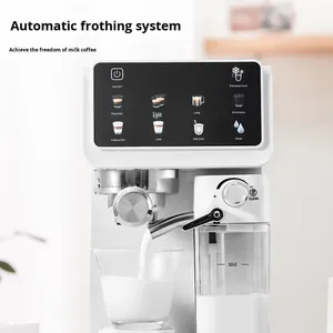 เครื่องชงกาแฟเอสเพรสโซ่อัตโนมัติแบบอิตาลี 2-in-1 หน้าจอสัมผัสอัจฉริยะ สำหรับบาริสต้า ใช้ในบ้าน สำนักงาน ร้านกาแฟ ทำจากสแตนเลส - Product Image 5