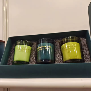 Venta al por mayor decoración del hogar Etiqueta Privada lujo cera de soja personalizado tarro de cristal Navidad aromaterapia vela perfumada - Product Image 2