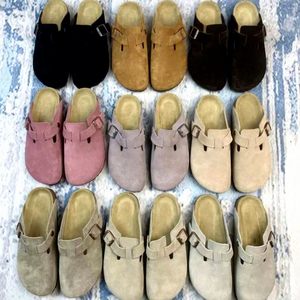 รองเท้าแตะบอสตันนำเข้าจากเยอรมนี BK สำหรับผู้ชายและผู้หญิง หนังวัว หนังกลับ บุผ้าฝ้าย พื้นรองเท้า EVA นุ่ม ใส่สบายสำหรับฤดูร้อน แบบสวม - Product Image 1