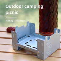 Accessoires de camping du fabricant, réchaud à cassette pliable portable, mini réchaud solide de petite taille pour pique-nique en plein air