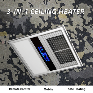 Calefactor de Aire con Certificación SAA CE para Cocina con Luz LED, Ventilador Extractor de Techo Integrado para Baño con Calefacción e Iluminación, Cinco en Uno - Product Image 6