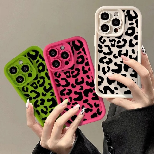 Leopard Pattern Print Ladder Lens Style Anti Scratch Shockproof TPU Mobile Phone Cover Case for 1+NORD CE4 LITE-5G/OP K12X-5G