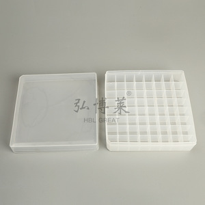 กล่องเก็บหลอดแช่แข็งแบบใส 100 หลุม ยี่ห้อ Hongbolai สำหรับใช้ในห้องปฏิบัติการ - Product Image 3