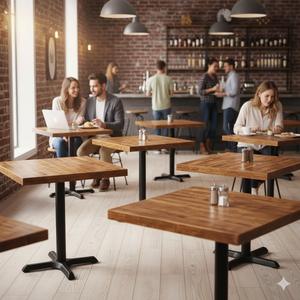 Mesa de Madera de 24 Pulgadas de Alto, Estilo Rústico, para <span class=keywords><strong>Pub</strong></span> Irlandés, Cafetería, Restaurante - Product Image 5