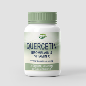 Cápsulas de Quercetina, Bromelina y Vitamina C, 800 mg por Porción, 120 Cápsulas Vegetales, Suplemento Dietético Antioxidante, OEM ODM - Product Image 1
