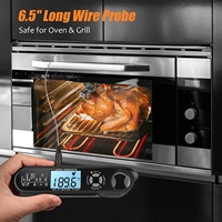 Itop — thermomètre numérique viande, lecture instantanée, 2 en 1, double sonde, rétro-éclairage, avec fonction d'alarme