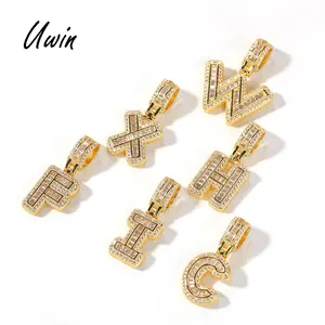 NEU Ankunft Kleines Baguette Anfangs buchstabe Hip Hop 26 Buchstaben Charme Bling Bling Männer Frauen Schmuck