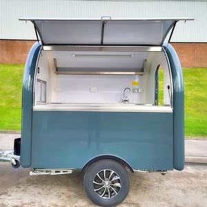 รถขายอาหารเคลื่อนที่ อลูมิเนียม สำหรับขายไอศกรีม กาแฟ อาหารจานด่วน ฮอทดอก ขนมขบเคี้ยว และมันฝรั่งทอด - Product Image 3
