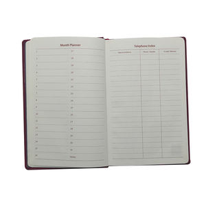 Carnet de notes relié cousu en cuir PU de haute qualité, format A5, rouge, avec bande élastique, pour les cours et les devoirs universitaires - Product Image 5