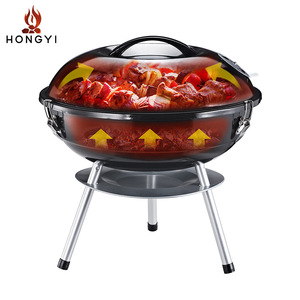 Parrilla de Carbón Hongyi BQ18 para 3-5 Personas, Portátil, Plegable, para Exteriores, Multifuncional, Resistente al Viento, Diseño Antiadherente - Product Image 3