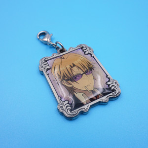 Custom Epoxy Metal Pendant <b>Anime</b> <b>Keychain</b> 35mm Antique Silver Zinc Alloy Printing Electroplating Business Gift Promotion - Product Image 2