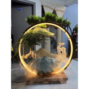 Fontaine cascade en céramique chinoise, design zen asiatique, pour intérieur, bureau, maison, décoration d'intérieur - Product Image 5