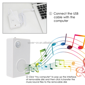 Sensor de movimiento PIR sensible a alta potencia, montaje en pared <span class=keywords><strong>USB</strong></span> descargable, altavoz programable de aviso de voz, regalo novedoso - Product Image 6