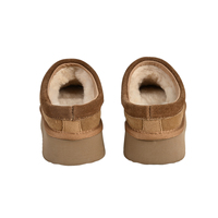 Nouvelles bottes d'hiver chaudes en daim de vache, cuir souple, semelle intermédiaire en peau de mouton, antidérapantes, pour femmes