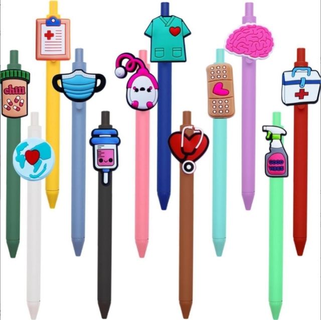 Hot Selling Wholesale Plastic Ballpen Custom Logo Printed Ballpoint Pen Multiple Color Retractable Soft Rubber Click Plastic Pen