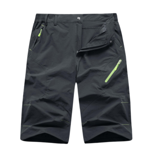 Shorts de randonnée pour hommes, séchage rapide, respirants, imperméables, polyester/coton, taille mi-haute, cordon de serrage, élastique, longueur 3/4, service OEM - Product Image 1