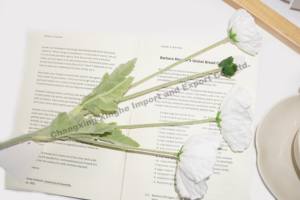 بيع بالجملة الخشخاش الأبيض الاصطناعي لمسة حقيقية يتدفقون أوراق لحفلات الزفاف المنزل ترتيب الزهور - Product Image 5