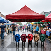 Tente pliante imperméable en toile Oxford Wavear avec double couche et montage automatique pour toutes les saisons 2x2m 2x3m 3x3m 3x4.5m 3x6m