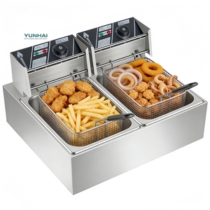 <span class=keywords><strong>Friteuse</strong></span> électrique commerciale en acier inoxydable à <span class=keywords><strong>double</strong></span> <span class=keywords><strong>cuve</strong></span> 2026 avec panier amovible, personnalisable en plusieurs volumes (en litres) - Product Image 6